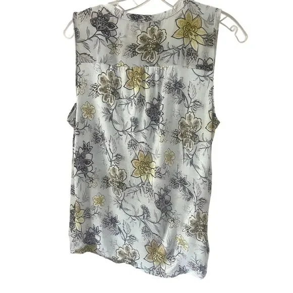 Loft Floral Sleeveless Top Sz M - Picture 2 of 4